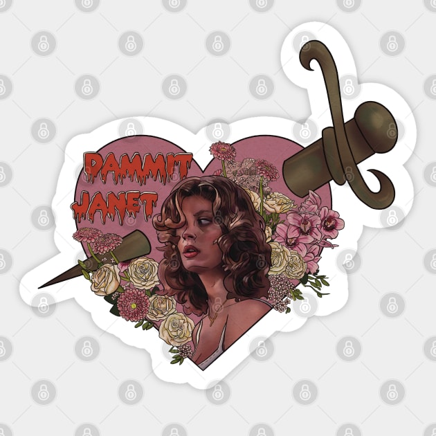 Dammit Janet (Pink Heart) The Rocky Horror Picture Show Sticker by daniasdesigns